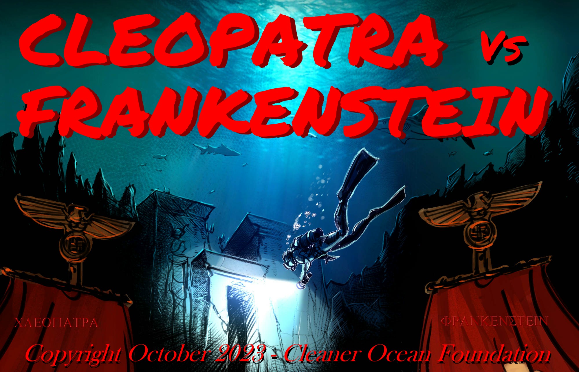 PLOT OUTLINE - This original story is part of the John Storm series of ocean adventures. John, as a Blue Shield operative, surveys the sunken city of Alexandria recently disturbed by earthquake, and finally finds Cleopatra's mummy. Swiss Professor Dr Krafenstein (Wealthy Baron Victor Frankenstein VI under his assumed name) working in Zurich has secretly developed a technique for replicating humans, made possible having purchased the CyberCore Genetica from William Bates (Billy the Kid). The Professor, along with others have refined a CRISPR virus that enhances human DNA, having surpassed known cloning techniques. This cohort have also perfected an organic chip, that interfaces with the brain called BioCore. Professor Krafenstein persuades John Storm to supply a sample of Cleopatra's DNA, for the ETH University to run further investigations as to Macedonian lineage. But he oversteps the mark, breaching agreement with John as to use of Cleo's DNA.