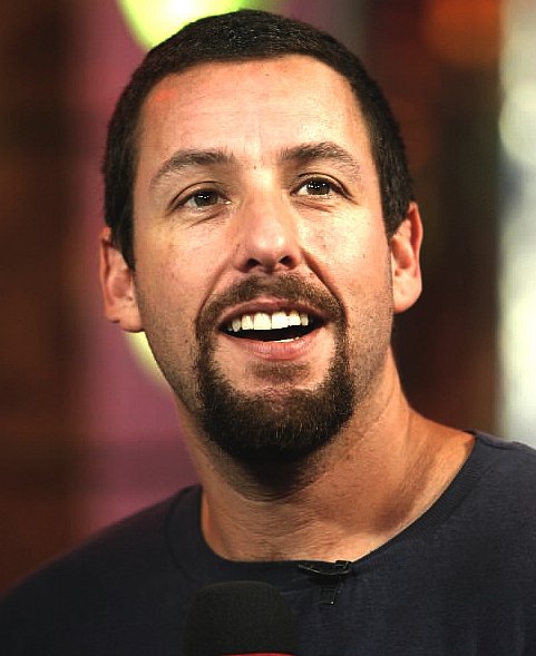 Adam Sandler, bearded and happy, like Gilmore