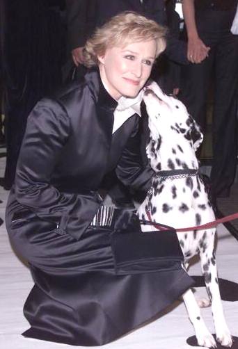 Glenn Close with Dalmation puppy