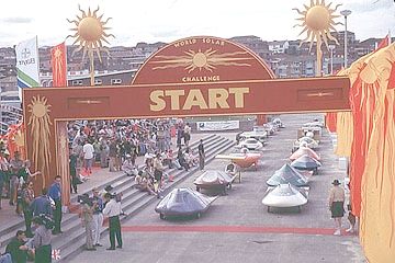 World Solar Challenge race start line