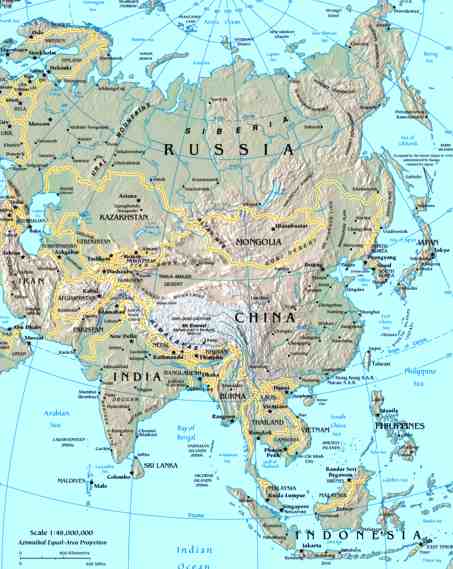 Map of Asia