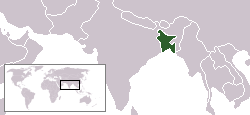 Location of Bangladesh