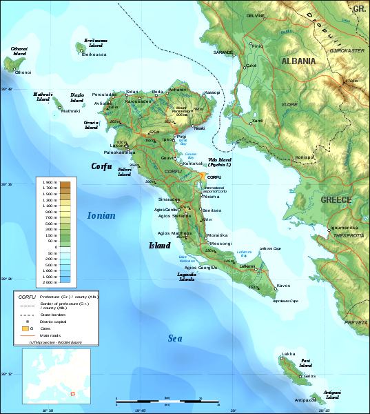 Map of Corfu