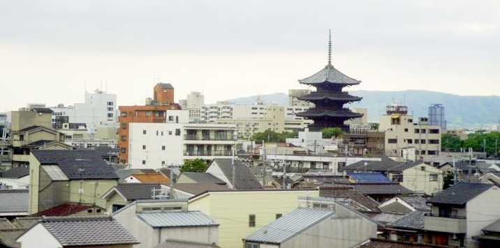 Kyoto's skyline, Japan