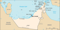 Map of the United Arab Emirates