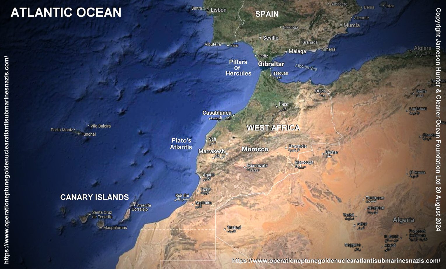 Possible location of Atlantis in the Atlantic Ocean