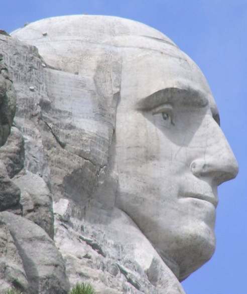 Geore Washngton at Mount Rushmore