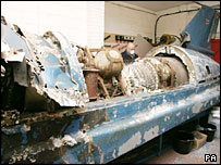 Bill Smith works on the wreck of Bluebird