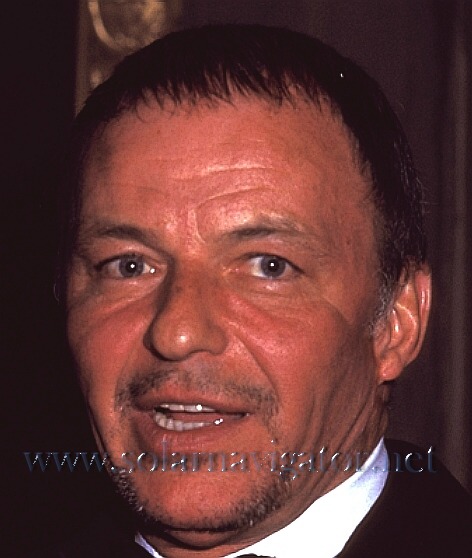 Frank Sinatra with a light beard, solar navigator