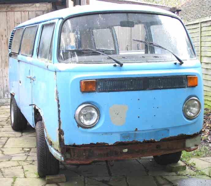 VW combi van adapters fitted to take BMW alloy wide wheels