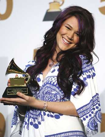 Joss Stone with a Grammy